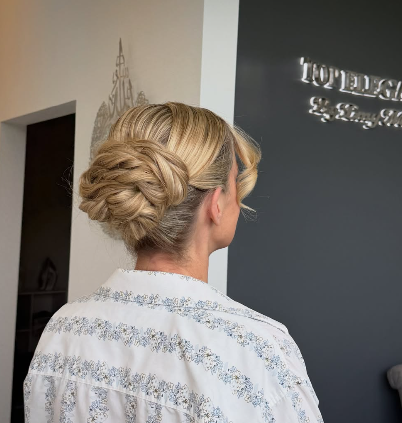 Updo styling
