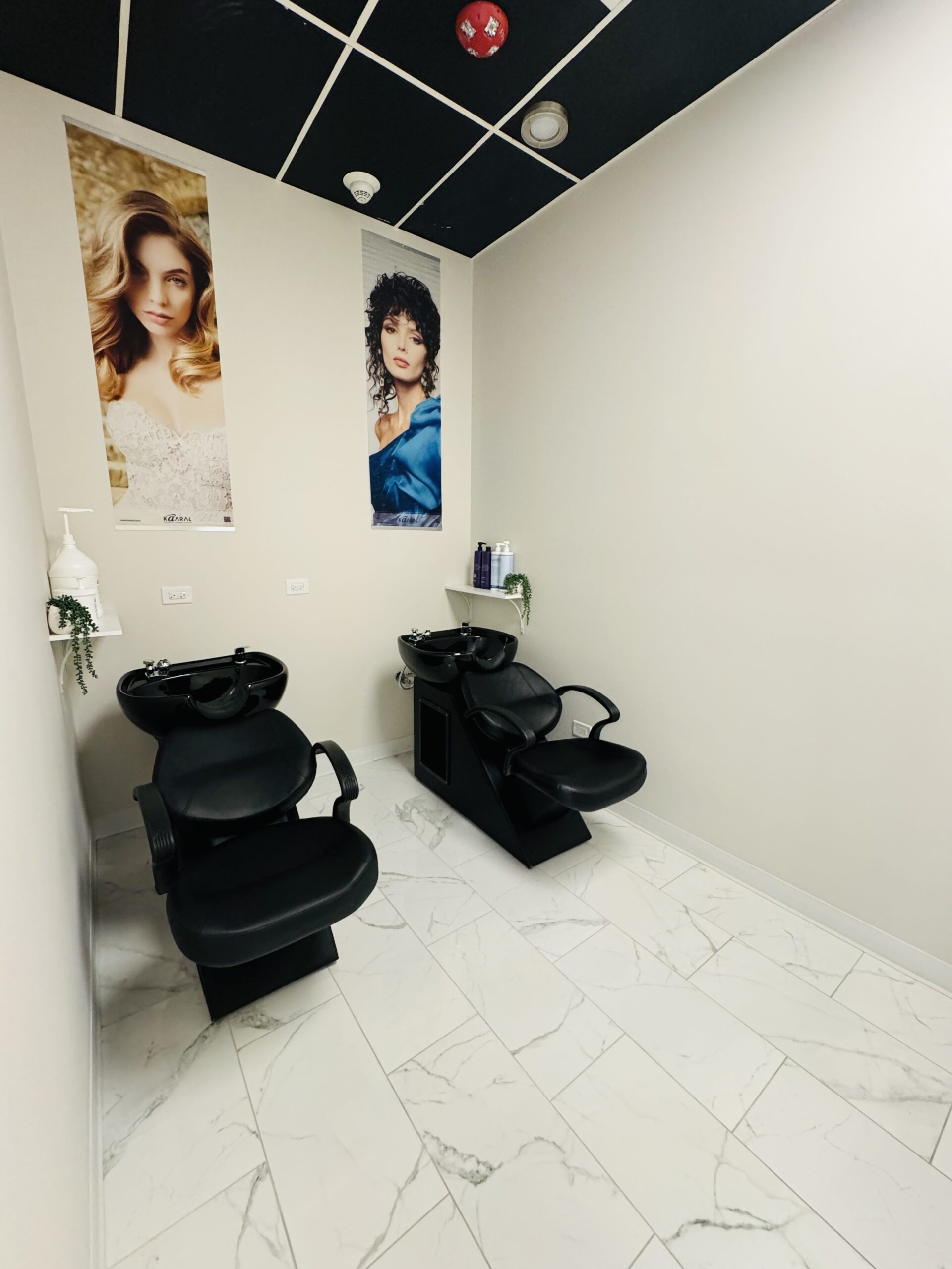 Salon styling area